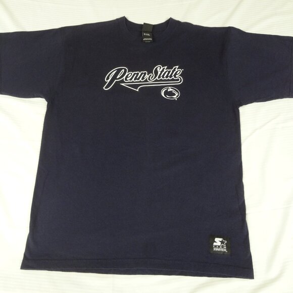 VINTAGE STARTER PENN STATE LIONS - NAVY BLUE LARGE T-SHIRT K838 - Picture 1 of 5